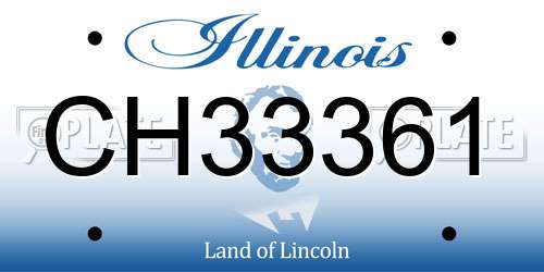 CH33361 Illinois License Plate