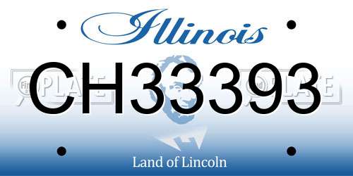 CH33393 Illinois License Plate