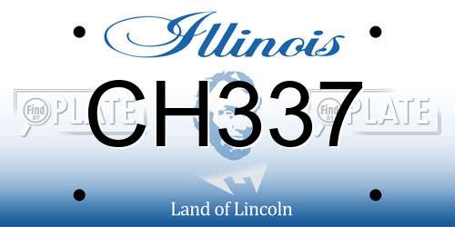 CH337 Illinois License Plate