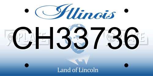 CH33736 Illinois License Plate