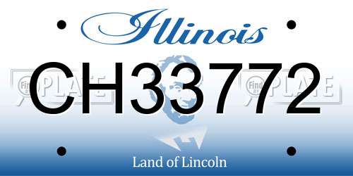 CH33772 Illinois License Plate