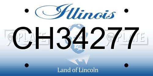 CH34277 Illinois License Plate