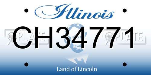 CH34771 Illinois License Plate