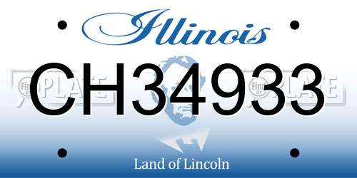 CH34933 Illinois License Plate