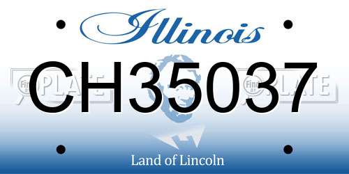 CH35037 Illinois License Plate