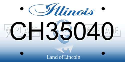 CH35040 Illinois License Plate