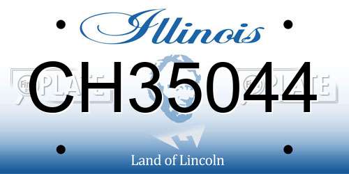 CH35044 Illinois License Plate