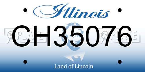 CH35076 Illinois License Plate
