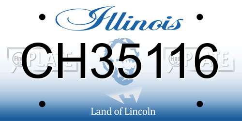 CH35116 Illinois License Plate