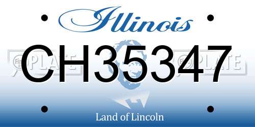 CH35347 Illinois License Plate