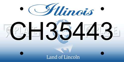 CH35443 Illinois License Plate