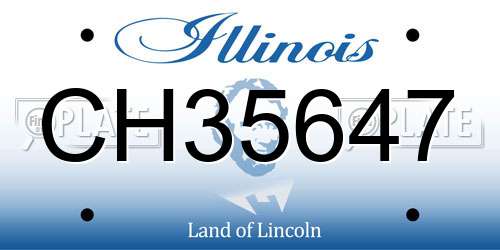 CH35647 Illinois License Plate