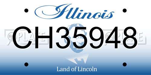 CH35948 Illinois License Plate