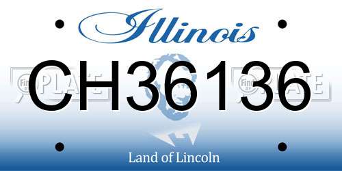 CH36136 Illinois License Plate