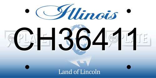 CH36411 Illinois License Plate