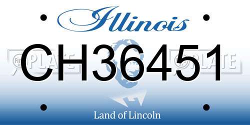 CH36451 Illinois License Plate