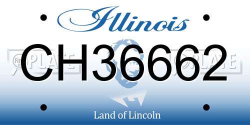 CH36662 Illinois License Plate