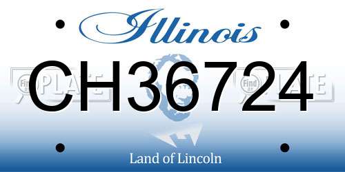 CH36724 Illinois License Plate