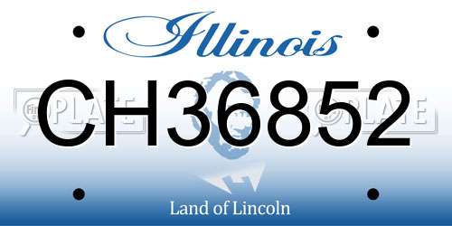 CH36852 Illinois License Plate