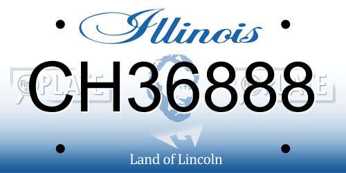 CH36888 Illinois License Plate