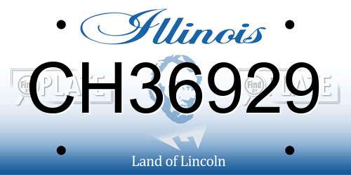 CH36929 Illinois License Plate