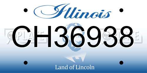 CH36938 Illinois License Plate