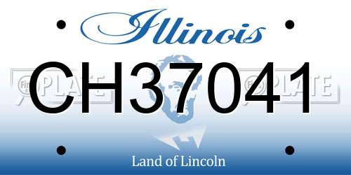 CH37041 Illinois License Plate