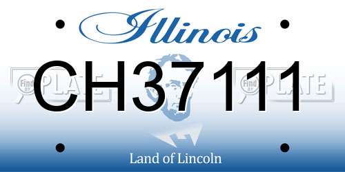CH37111 Illinois License Plate