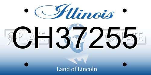 CH37255 Illinois License Plate