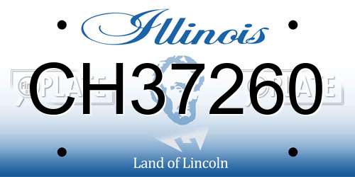 CH37260 Illinois License Plate