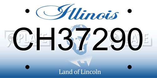 CH37290 Illinois License Plate