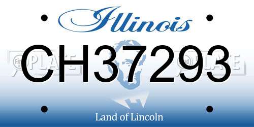 CH37293 Illinois License Plate