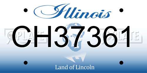 CH37361 Illinois License Plate