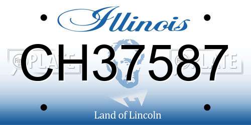 CH37587 Illinois License Plate