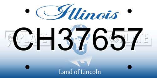 CH37657 Illinois License Plate