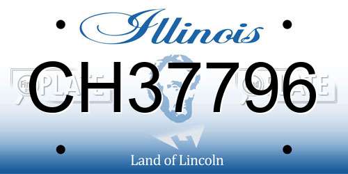 CH37796 Illinois License Plate