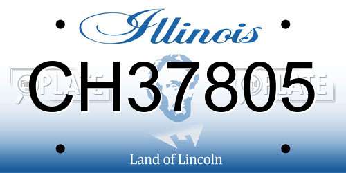 CH37805 Illinois License Plate