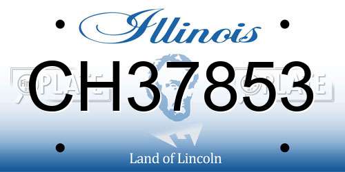 CH37853 Illinois License Plate