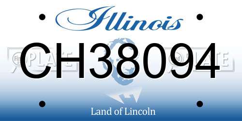 CH38094 Illinois License Plate