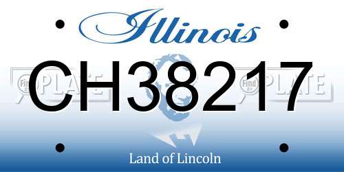 CH38217 Illinois License Plate