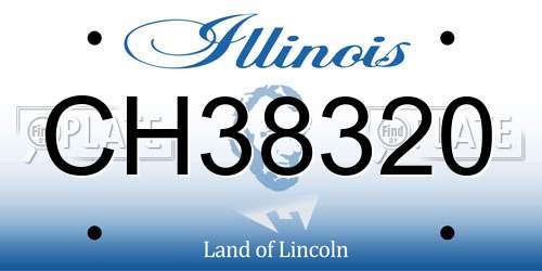 CH38320 Illinois License Plate