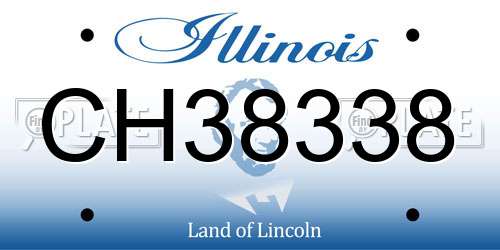 CH38338 Illinois License Plate