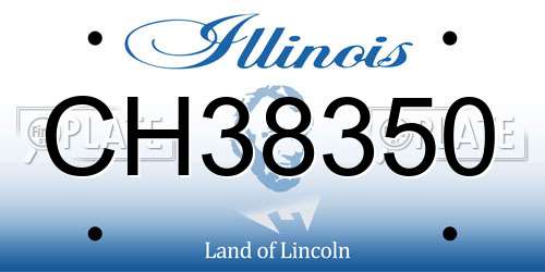 CH38350 Illinois License Plate