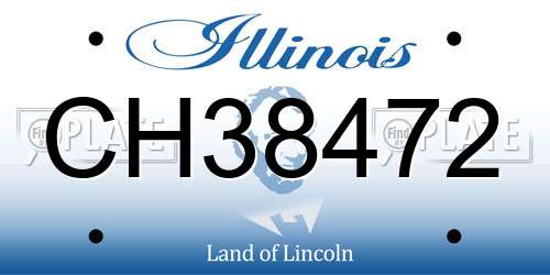 CH38472 Illinois License Plate