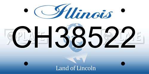 CH38522 Illinois License Plate