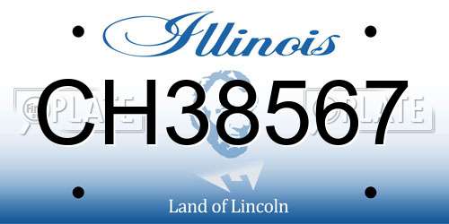 CH38567 Illinois License Plate