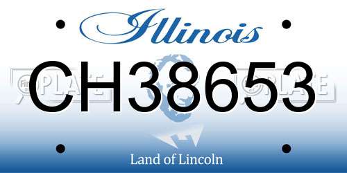 CH38653 Illinois License Plate
