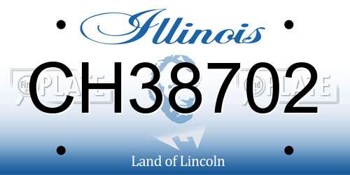 CH38702 Illinois License Plate