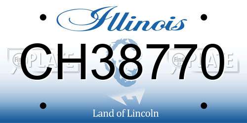 CH38770 Illinois License Plate