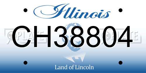 CH38804 Illinois License Plate